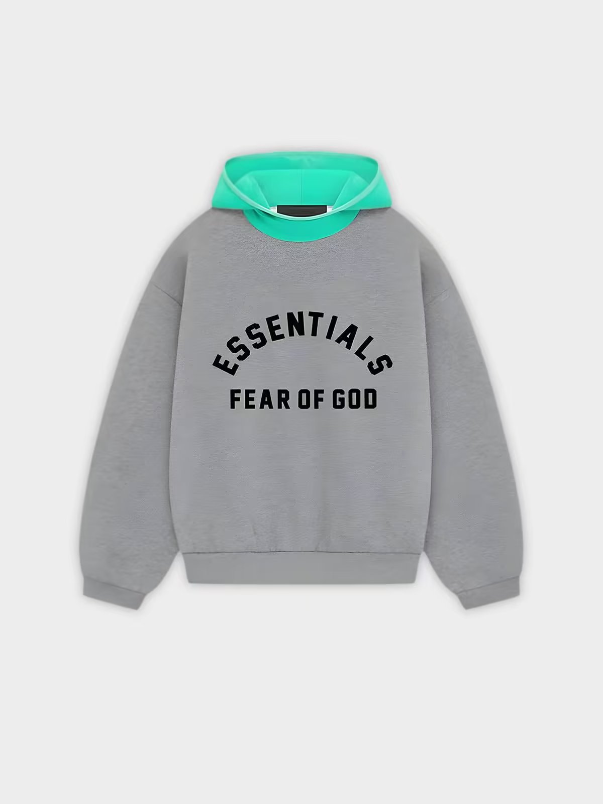Fear of God Fear of God Essentials Hoodie Nylon Fleece Hoodie Dark Heather Oatmeal/Mint (SS24)