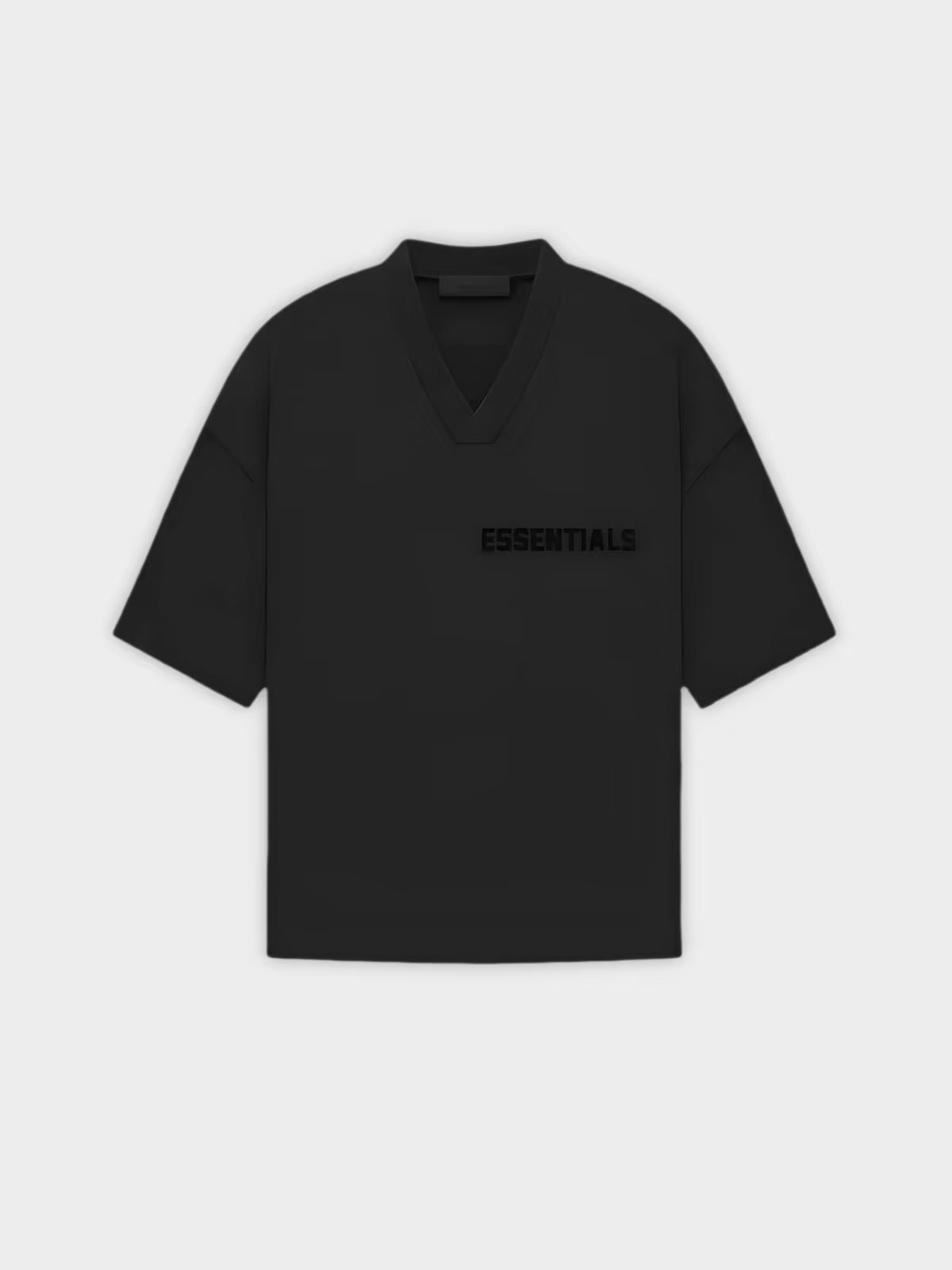 Fear of God Fear of God Essentials T-shirt V-neck Jetblack (Black Collection FW23)