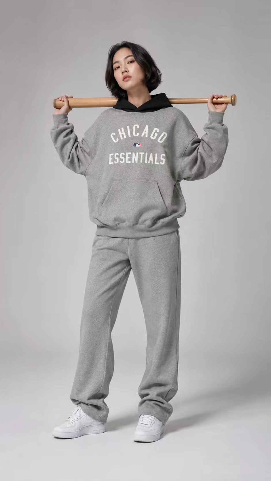 Fear of God Fear of God Essentials x MLB Hoodie Concrete/Black