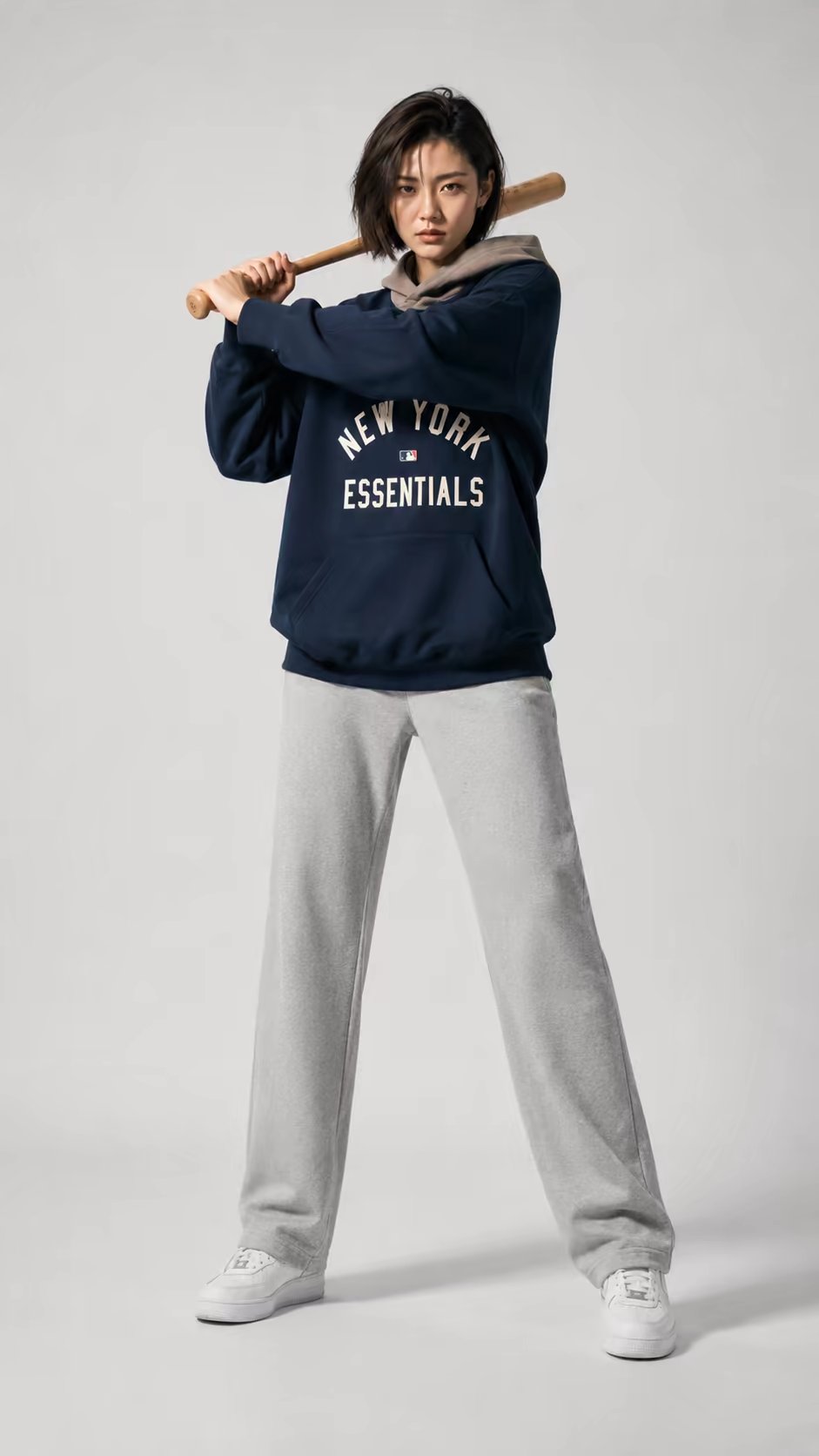 Fear of God Fear of God Essentials x MLB Hoodie Midnight/Heather